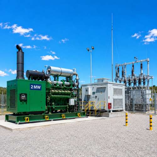 2MW industrial power generator with substation