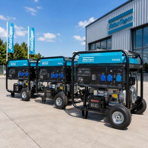 Portable Atlas Copco generators lineup